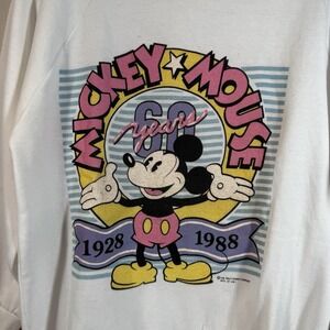 Vintage 88 Walt Disney Mickey Mouse Crewneck Allison Sweatshirt Sz S *FLAWS NWT